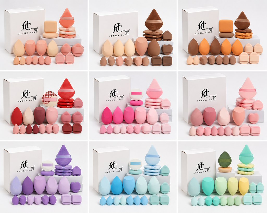 20pcs Multi-Colored Cloud Puff Makeup Sponge Set