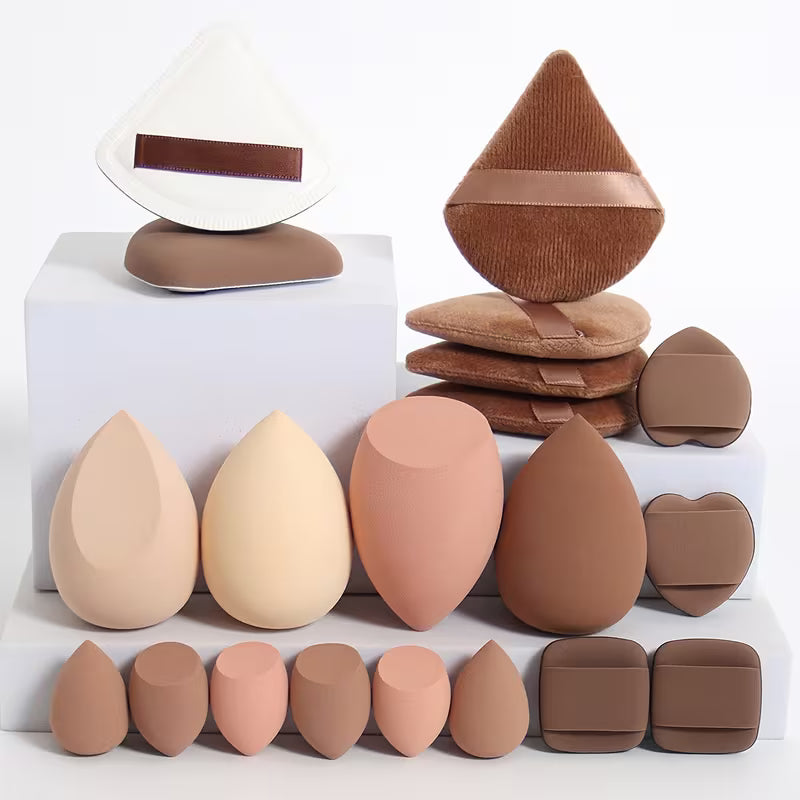 20pcs Multi-Colored Cloud Puff Makeup Sponge Set