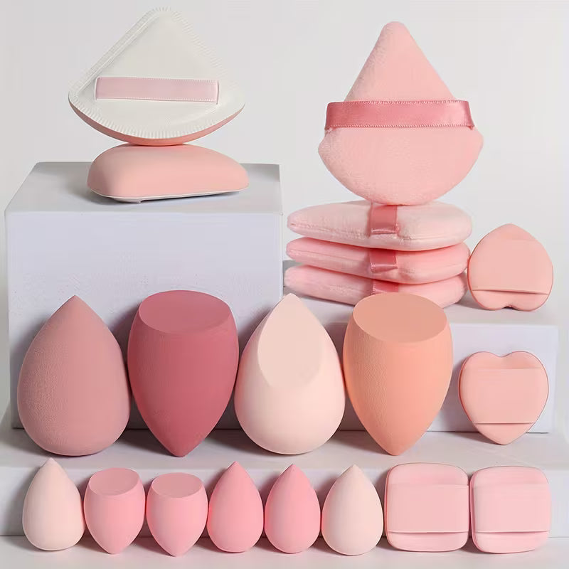 20pcs Multi-Colored Cloud Puff Makeup Sponge Set