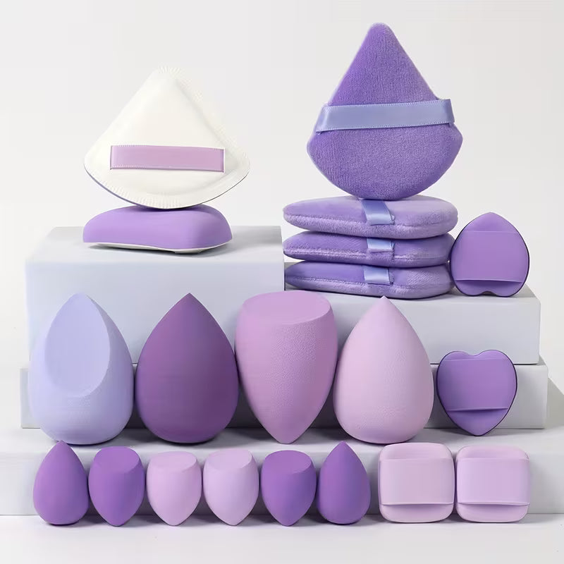 20pcs Multi-Colored Cloud Puff Makeup Sponge Set
