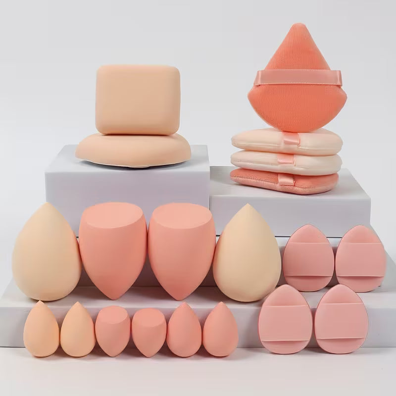 20pcs Multi-Colored Cloud Puff Makeup Sponge Set