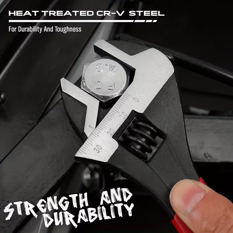 SEDY 3pcs Adjustable Wrench Set Pipe Spanner: 6" 8" 10"